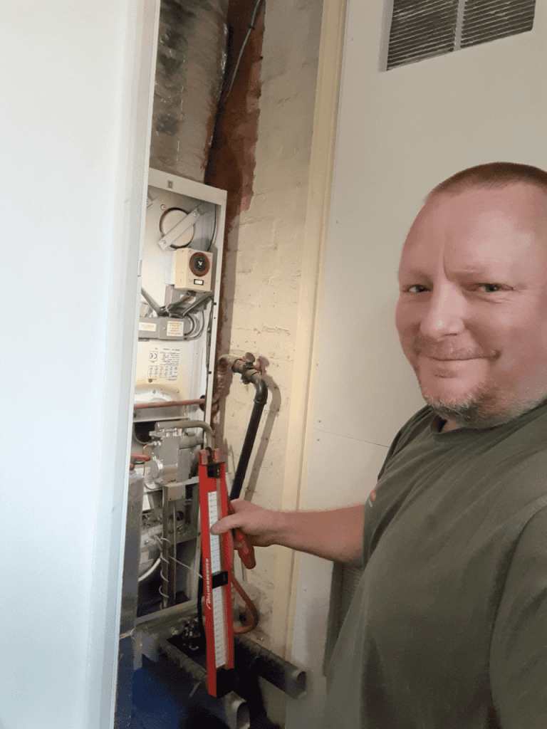 Open flued warm air unit