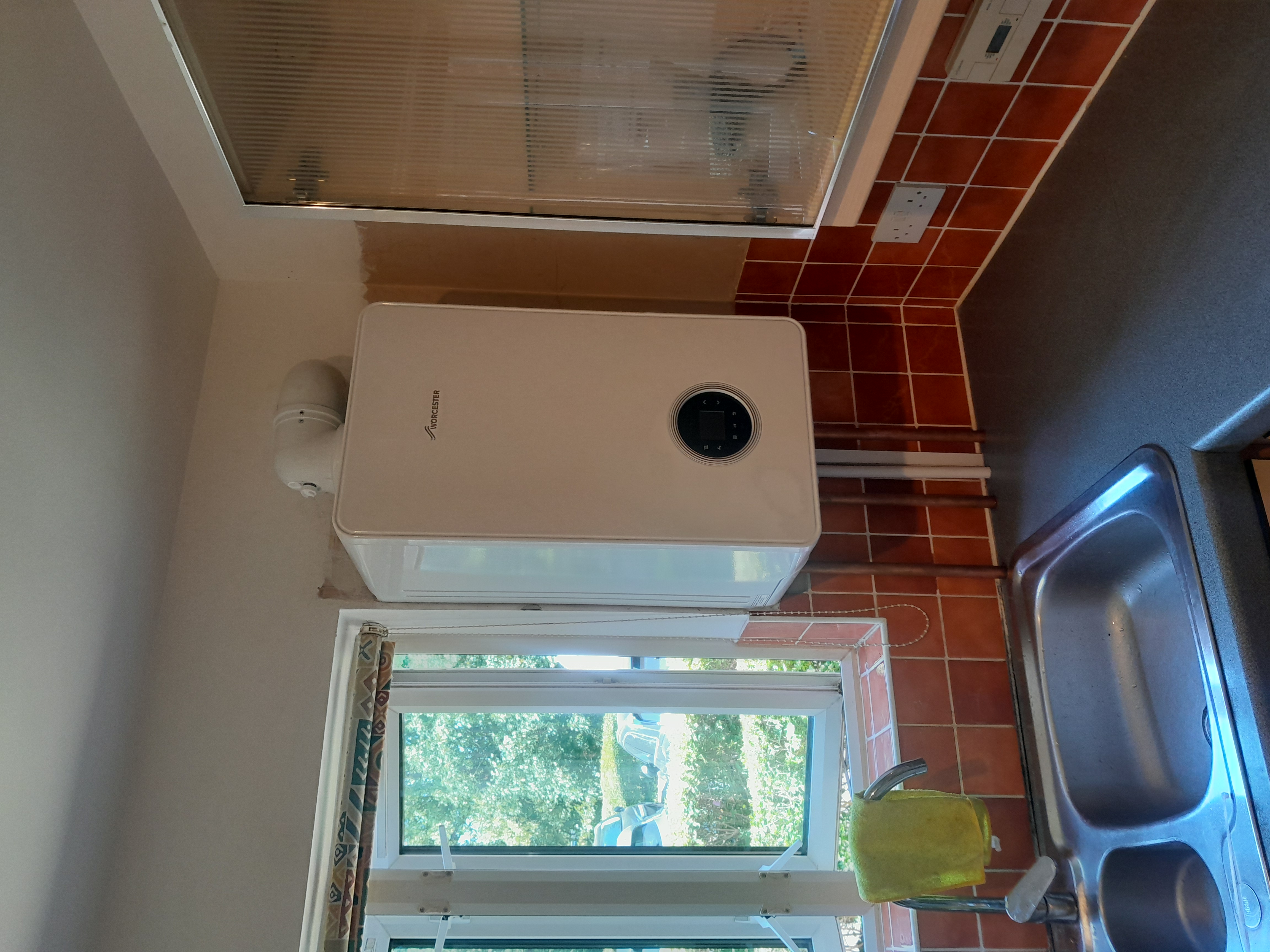 Newly installed Worcester Bosch combi boiler, the kind of installation covered by finance options