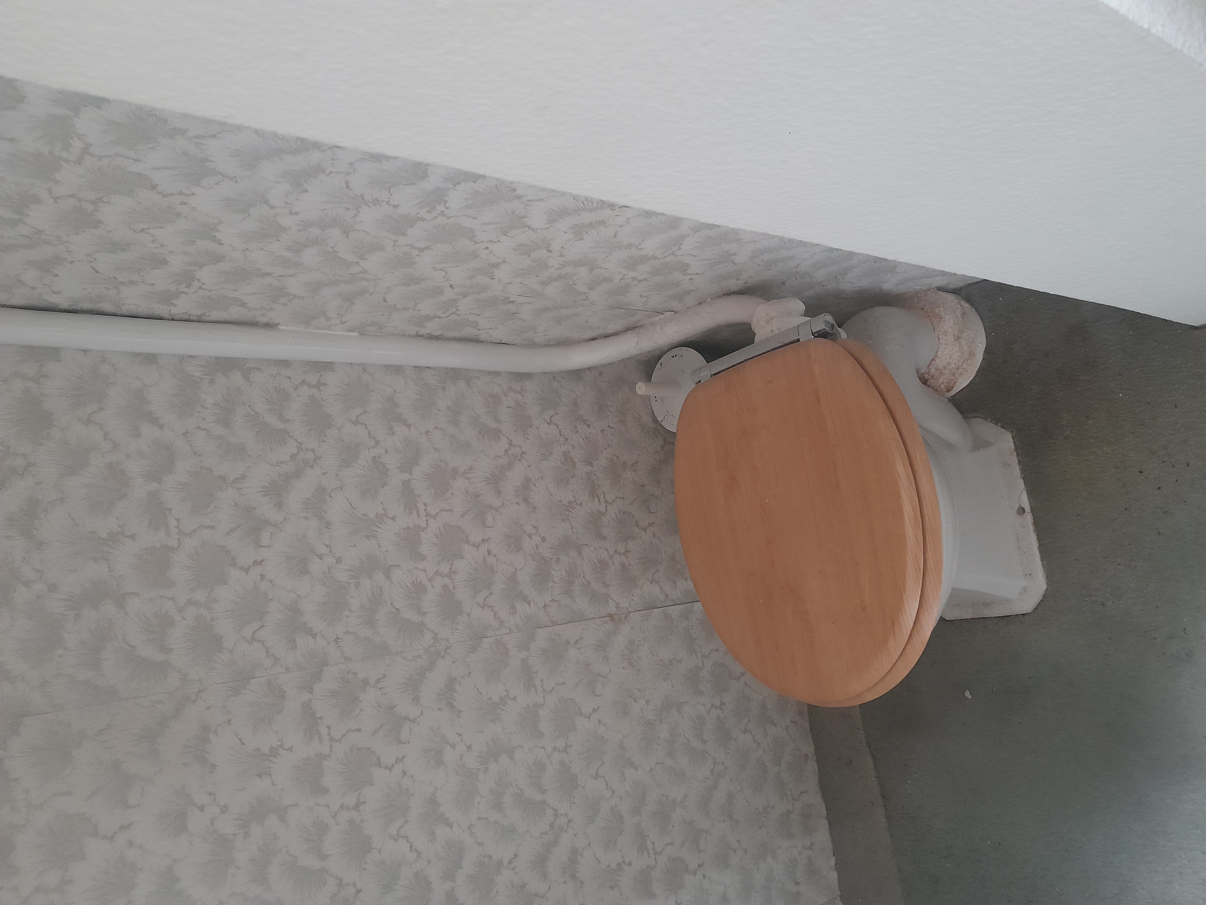 Toilet cistern and fittings before repair